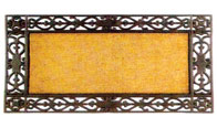 Rubber backed coir mats