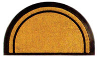 Rubber backed coir mats