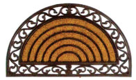 Rubber backed coir mats