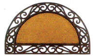 Rubber backed coir mats