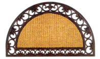 Rubber backed coir mats